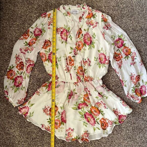 Yumi Kim Revolve Love Always Floral Dress in Morning Glow Ivory women’s size XL - Picture 4 of 8